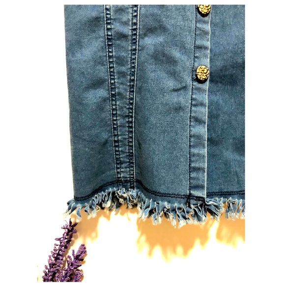 Dark Blue Jean Dress with short sleeves - Picture 6 of 6